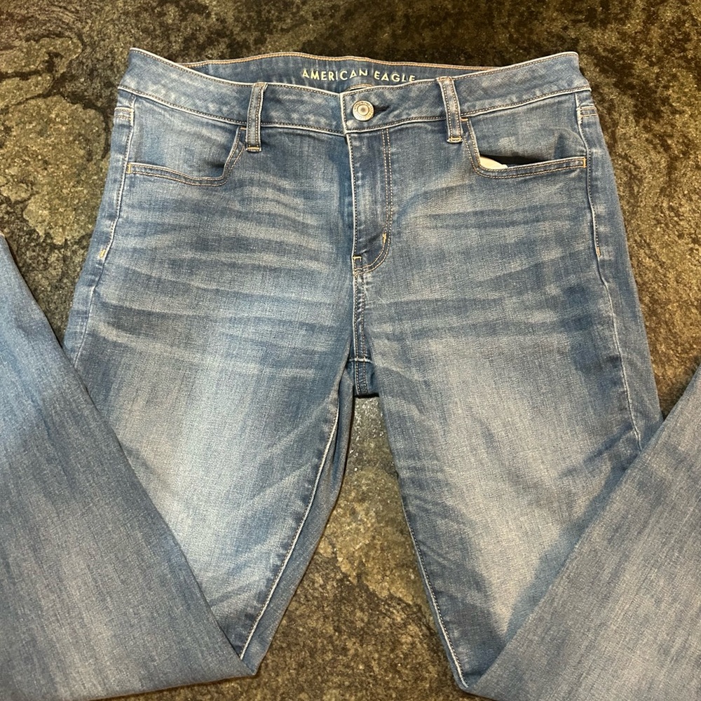 American Eagle Outfitters Women's Blue Jeans next level stretch